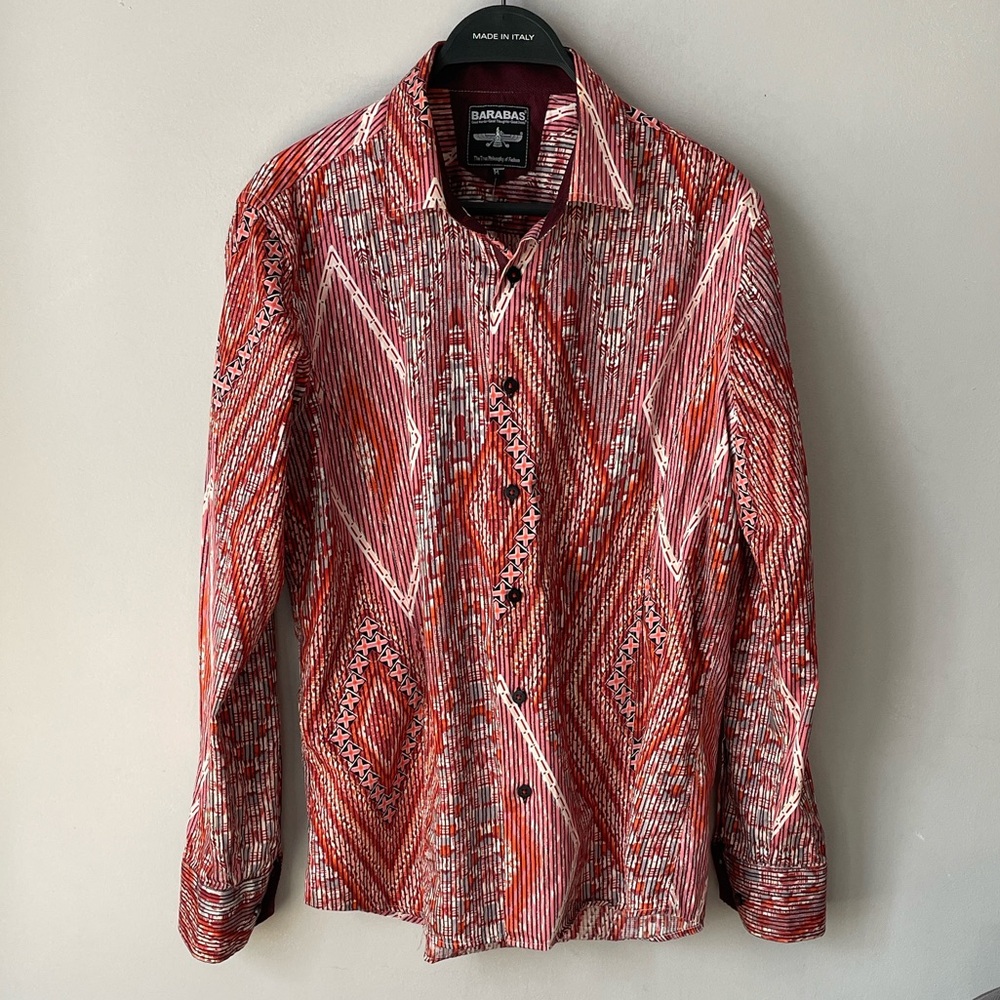 Barabas Patterned Red Country Western Shirt